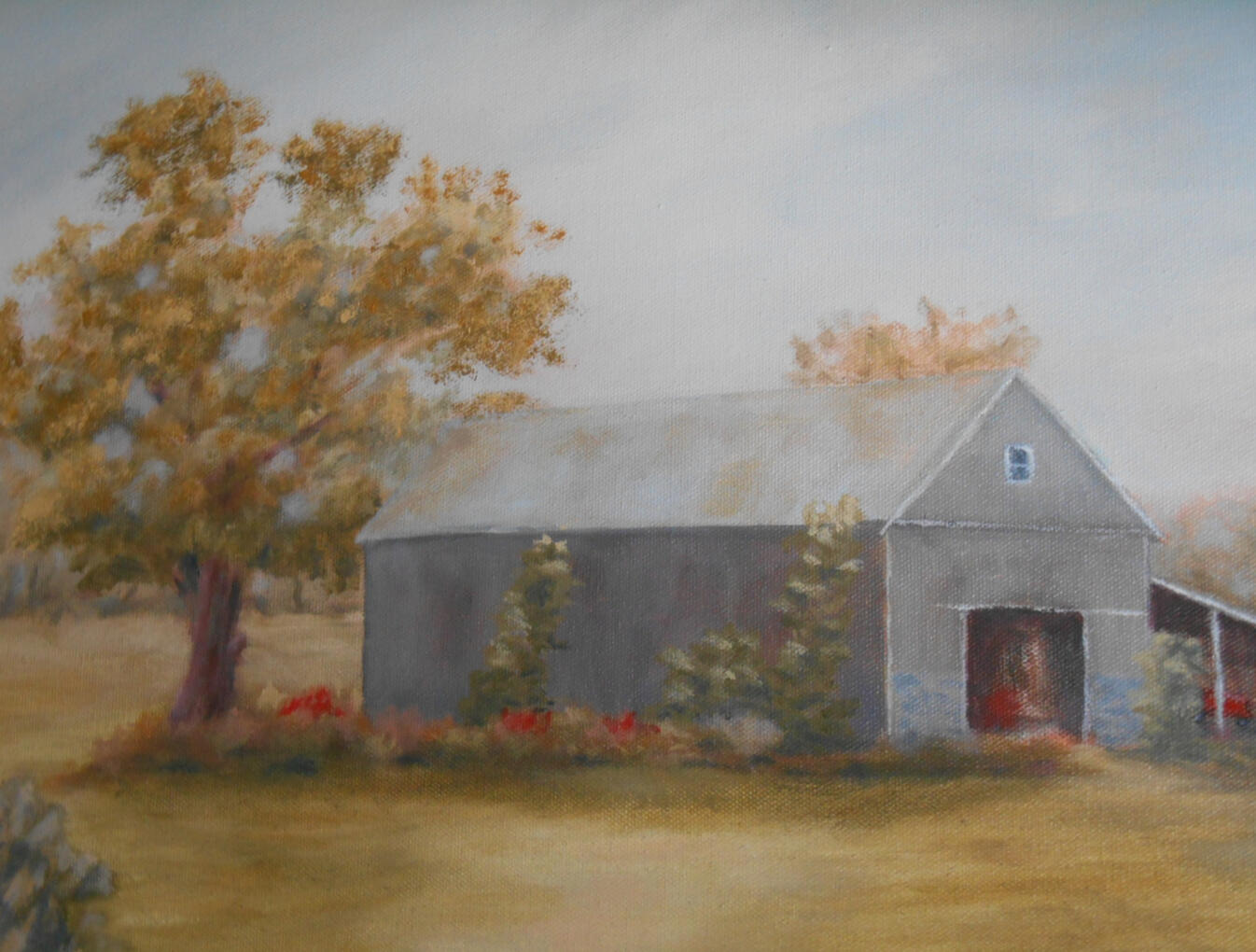 Pequot Barn 20x24" Oil