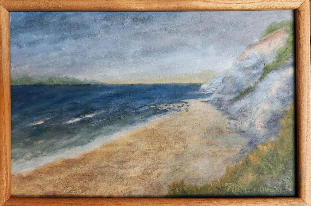 Block Island Bluff 8.5x12.5 Oil