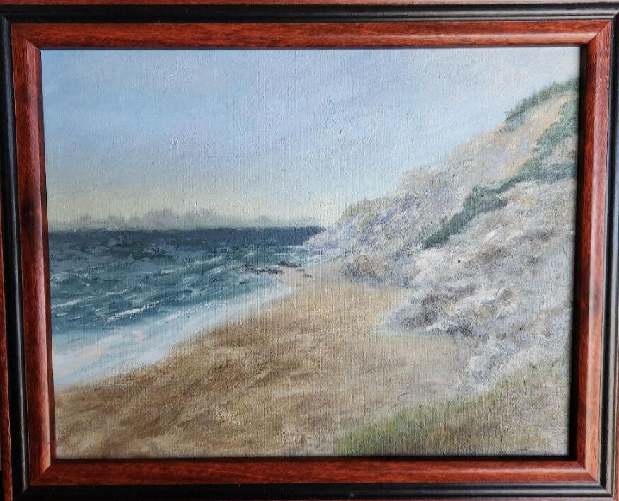 Block Island Beach 13x16.5 Oil